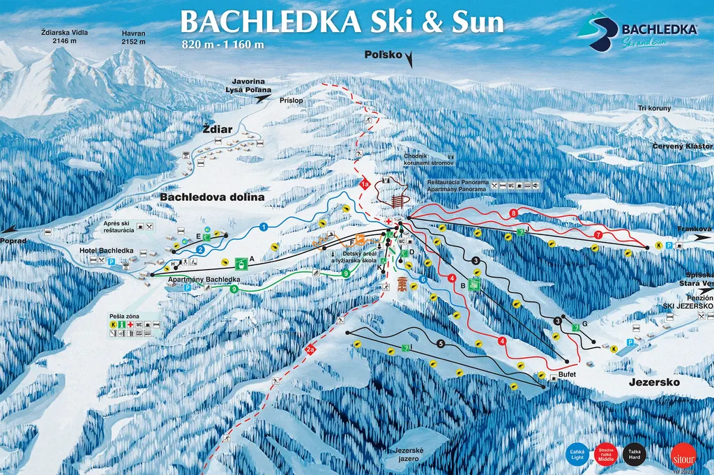 Bachledka Ski & Sun piste map