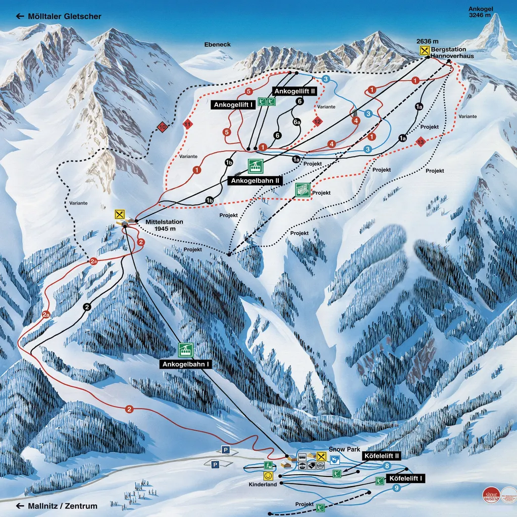 Ankogel-Mallnitz piste map