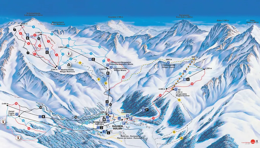 Sulden am Ortler piste map
