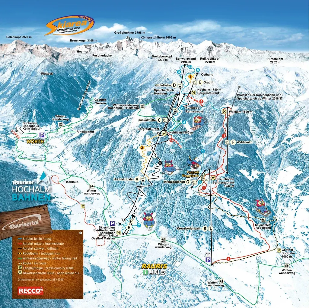 Rauriser Hochalmbahnen piste map