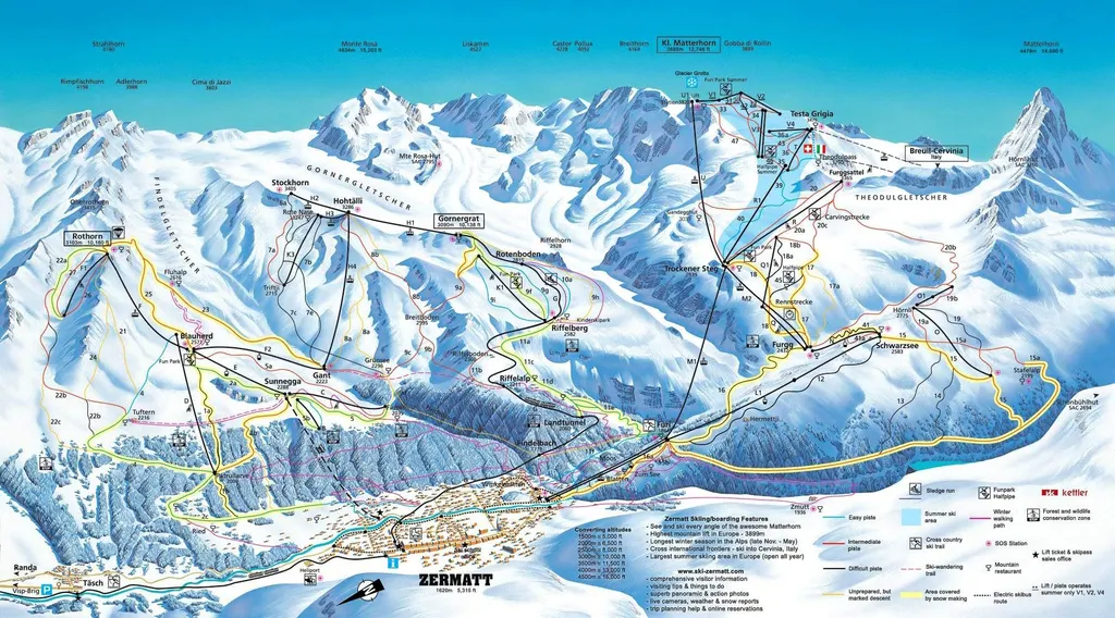 Zermatt piste map