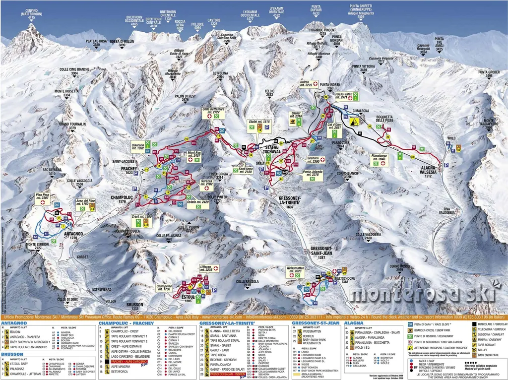Alagna Valsesia piste map