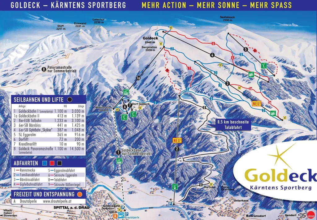 Sportberg Goldeck piste map