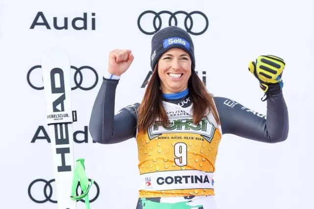 Elena Curtoni in third place