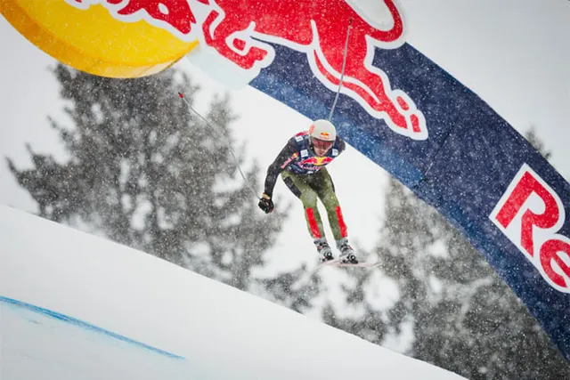 Austrian alpine skiing legend takes on fearsome downhill course as forerunner