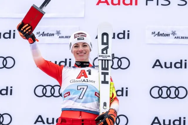 Lara Gut-Behrami is top in the Super-G too