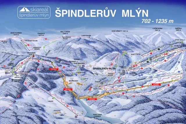 Špindlerův Mlýn: the first tower of the Audi Line Přehradní chairlift is up as the Propojení link enters its decisive phase
