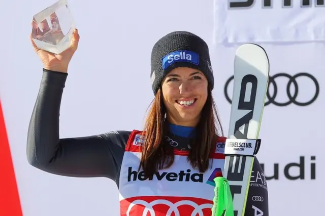 Elena Curtoni takes the lead in the Super-G World Cup