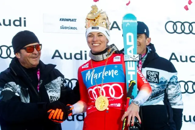 Lara Gut-Behrami defends her Giant Slalom red jersey in style