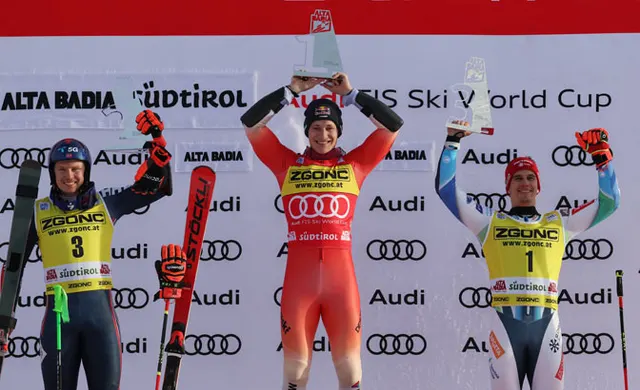 Marco Odermatt wins the second giant slalom on the Gran Risa