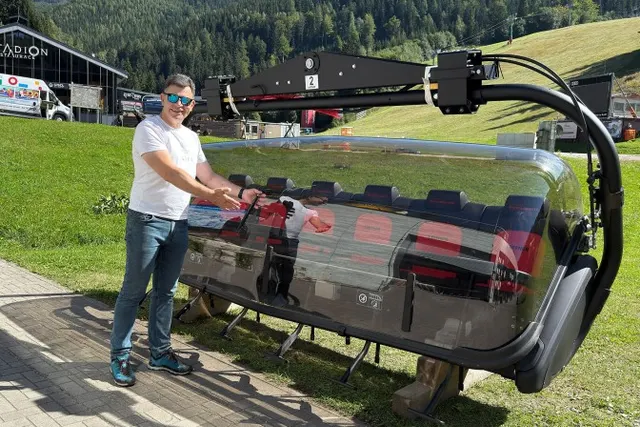Špindlerův Mlýn links its ski areas: I visited the building site and the launch of the new Audi Line Přehradní lift