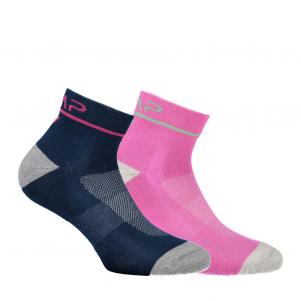 CMP Skarpety dziecięce CMP COTTON 2-PACK (blue-orchidea)